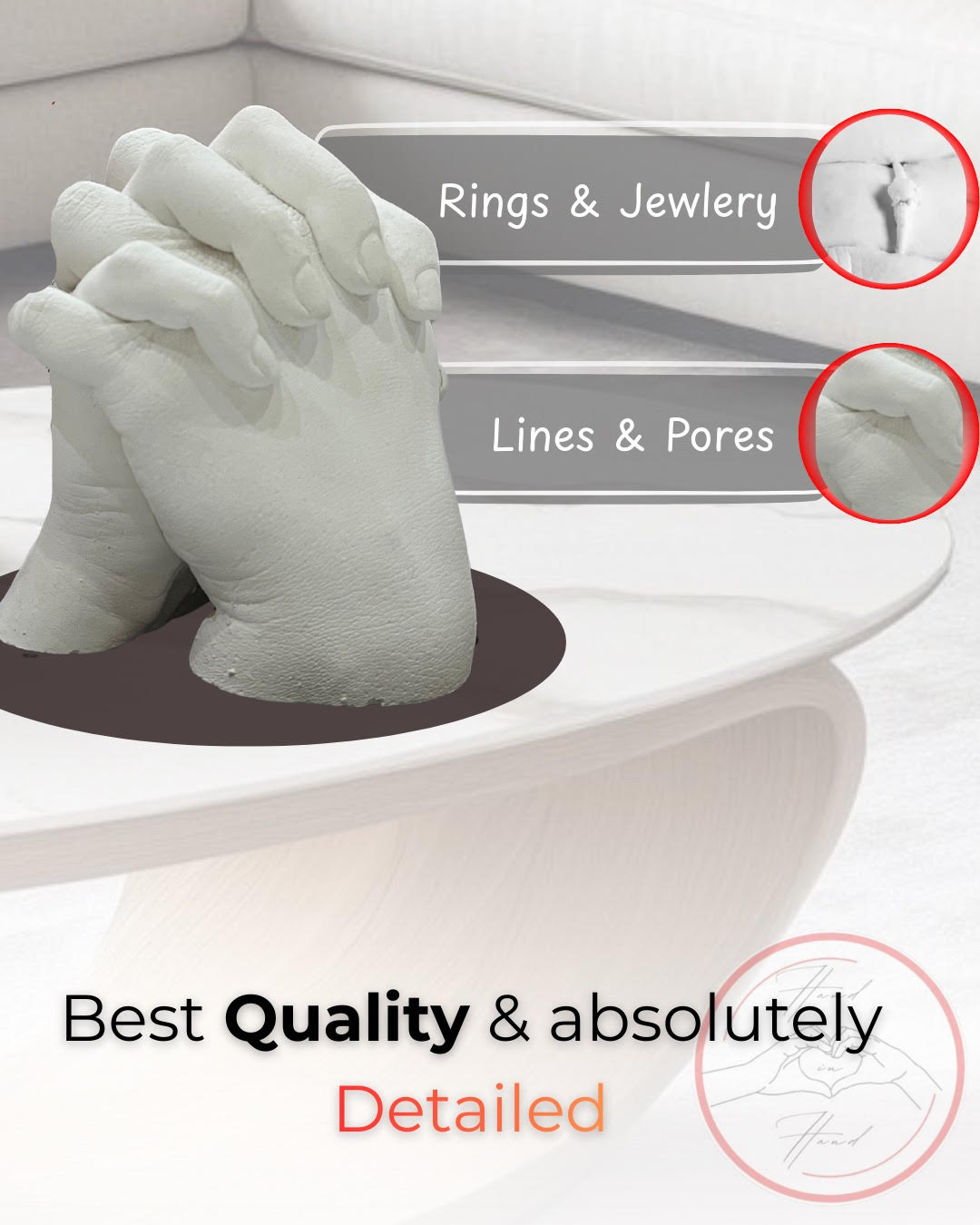 3D otisak ruku - Set za parove